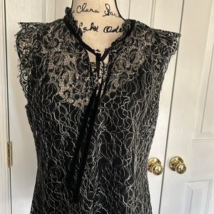 Beautiful two piece black and silver shirt size large
